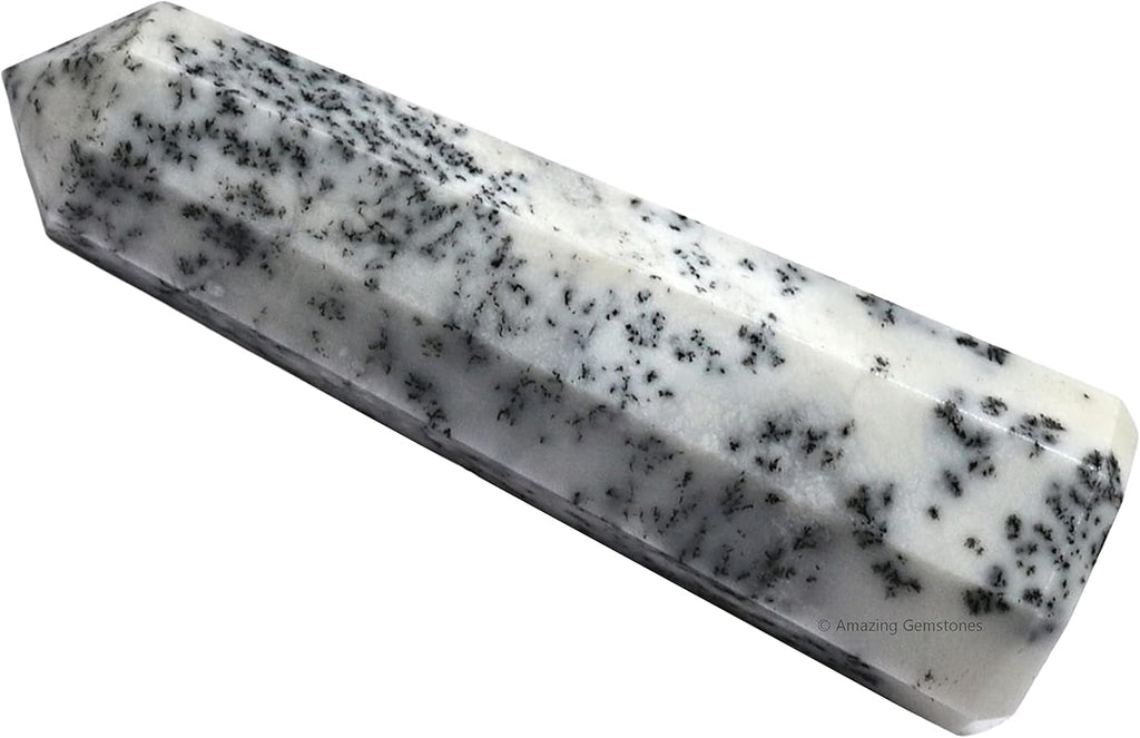 Amazing Gemstone Dendrite Opal Crystal Towers - Natural Healing Crystal Point Obelisk for Reiki Healing and Crystal Grid (2 Inch to 3 Inch)