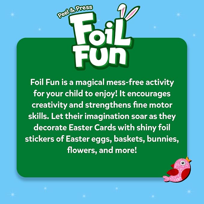 Skillmatics Foil Fun - Easter Cards, No Mess Art for Kids, Easter Basket Stuffers, Craft Kits, DIY Creative Party Activity, Gifts for Girls & Boys Ages 4, 5, 6, 7, 8, 9