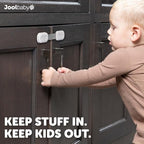 Child Safety Strap Locks (8 Pack) Baby Proof Cabinets, Drawers, Fridge, Toilet & Trash Cans – 3M Adhesive Childproof Locks – Jool Baby