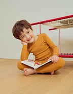 moimoln Pajamas Set 6M-5Y Solid Ribbed Unisex Baby & Toddler, Soft Viscose, Snug-Fit, Everyday Sleepwear