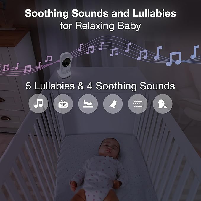 VTech Video Baby Monitor with 7" Color LCD Screen, Portable, Long Battery Life, Clear Audio/Video Quality, Secure Transmission, No Wi-Fi, 2-Way Audio, Temperature Sensor, Travel Monitor: 819 Max