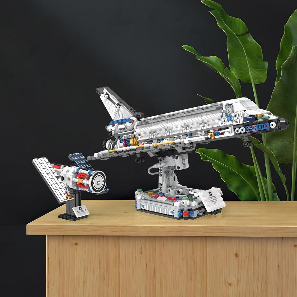 JMBricklayer Space Shuttle Building Sets for Adult, Airplane Spaceship Space Toys for Kids Teens, Gifts for adults Boys Girls 8 9 10 11 12 13 14+, Collectible Display Model with Adjustable Stand 70122