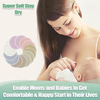 wegreeco Nursing Breast Pads (14 Pack) + Laundry Bag & Travel Storage Bag, 4.7 inch Option - Washable & Reusable Breastfeeding Nursing Pads (Sunset, Plain Shape)