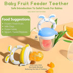 WAJIAYON Baby Fruit Feeder Pacifier | Infant Food Feeder & Baby Food Dispensing Spoon | Mesh Fresh Fruit Teethers for Babies | Silicone Teething Pacifier for Babies,Gifts for Boys and Girls (Green)