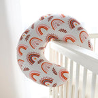 Pea Pod Nursing Pillow Cover Soft & Stretchy Removable Slipcover for Breastfeeding Pillows, Comfortable Nursing Pillow Case for Newborn, Snug Fit, Washable Feeding Pillow Slipcovers in Boho Rainbow