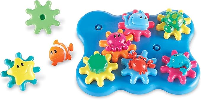 Learning Resources Ocean Wonders Build & Spin, Gears Toy & Building Set, 17 Pieces, Ages 18+ months