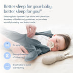 SleepingBaby Zipadee-Zip Transition Swaddle - Cozy Baby Swaddle Blanket with Zipper Convenience - Roomy Wearable Blanket for Easy Diaper Changes - Classic Grey, Small (4-8 Month)