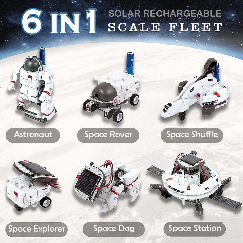 6-in-1 Solar Robot Building Kit for Boys Aged 8-13, Educational Robotic Toys for Kids, Science Kits STEM Toys Birthday Gifts for 8 9 10 11 12 Years Old Boys Girls Teens