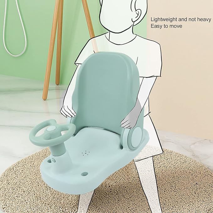 Baby Bath Seat - Infant Bathtub Seat for Sitting Up in The Tub, Baby Shower Chair with Backrest Support, Suction Cups for 6-18 Months (Green)