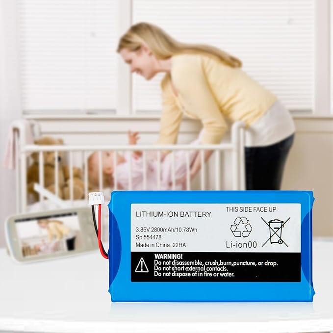 Replacement for Infant Optics DXR-8 Pro Battery Sp 554478 3.85V 2800mAh Lithium Ion Battery (Not Compatible with DXR-8 Baby Monitor)