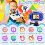 Agoigo Kids Waterproof Camera - Children Underwater HD Video Digital Camcorder, Portable Travel Toy for Toddler - Ideal Christmas Birthday Gifts for Boys Girls Age 3-12 with 32GB Card (Dark Blue)