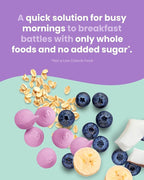 Amara Breakfast Oat Melts - Organic Toddler Snack - Single Serve Fiber-Packed Oat Bites with Real Fruit, No Added Sugar, Quick Dissolving, Blueberry - 12 Pack