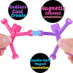 24 PCS Magnetic Travel Toys for Kids, Creative, Portable and Educational, Magnetic-People-Magnet-Men: Cute Robot & Funny Magnets, Small Fidget Toys for Classroom Prizes, Easter Egg Stuffers, Office