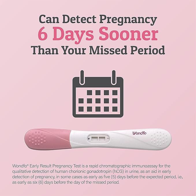 Wondfo 10 MIU/ml Early Result Pregnancy Test (Pack of 5) * 25 MIU/ml Pregnancy Test Strips (Pack of 25), Over 99% Accurate, Early Detection of Pregnancy