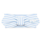 Creative Knitwear Arkansas Razorbacks Infant Girls Light Blue/White Striped Hair Knot Headband Embroidered Logo - Size Newborn - 4T