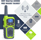 Walkie Talkies for Kids,Long Range 2 Way Radio 22CH VOX,Birthday Gift,Family Walkie Talkie for Camping Hiking Indoor Outdoor，Toys Gifts for 6-12 Years Old Boys Girls（No Batteries）
