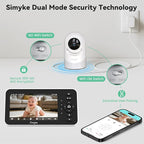 Video Baby Monitor with Camera and Audio,5'' Screen,720P,No Wifi or Free App Mode,Pan-Tilt-Zoom,Lullabies,Feeding Remind,Night Vision,VOX/ECO,2-Way Talk,1500ft Long Range,Easy Setup,30H Battery
