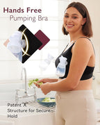Momcozy Hands Free Pumping Bra, Adjustable Breast-Pumps Holding and Nursing Bra, Pumping & Nursing Bra in One