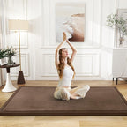 Baby Play Mat 1.2" Thick Memory Foam Nursery Rug Area Rug, 4’11” X 3’28” Yoga Mat Playmat Crawling Mat for Baby,Toddlers,Infants,Kids,Floor Mat Tatami Mat for Living Room with Non-Slip(Coffee)