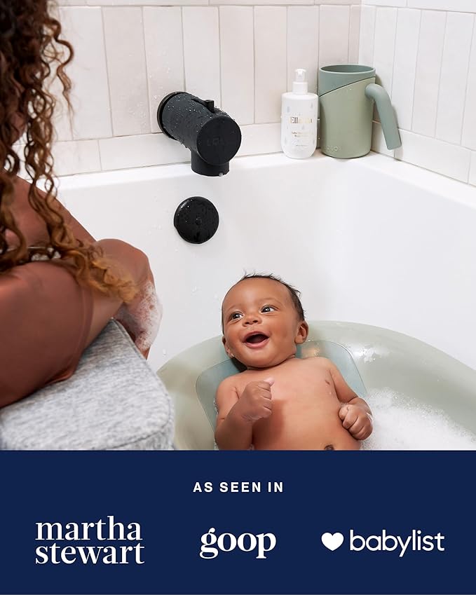 Lalo Spout Cover – BPA-Free Silicone Bath Spout Safety Cover for Babies & Toddler, Fits Most Faucets, Soft & Durable Silicone Bathtub Faucet Cover, Easy to Clean - Licorice