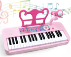 Kids Piano Keyboard Toy for Girls - 37 Keys Pink Toddler Piano with Microphone and Two Speakers, Electronics Musical Instrument,Christmas Birthday Gifts for Kids 3 4 5 6 7 8 Year Old Boys and Girls