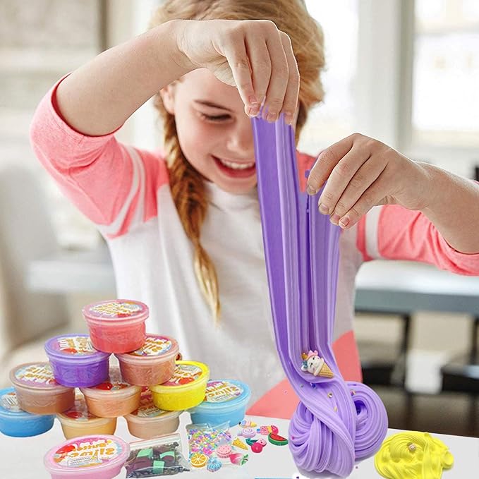 Butter Slime Kit for Girls and Boys 11pack with Scent,Stretchy and Non-Sticky,Stress Relief Fidget Toy,Birthday Gift and Party Favors Easter Basket Stuffers Christmas Party Supplies