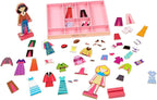 Melissa & Doug Abby and Emma Magnetic Wooden Dress-Up Dolls Play Set (55+ Pieces), Magnetic Dolls, Pretend Play & Preschool Toys for Kids 3+