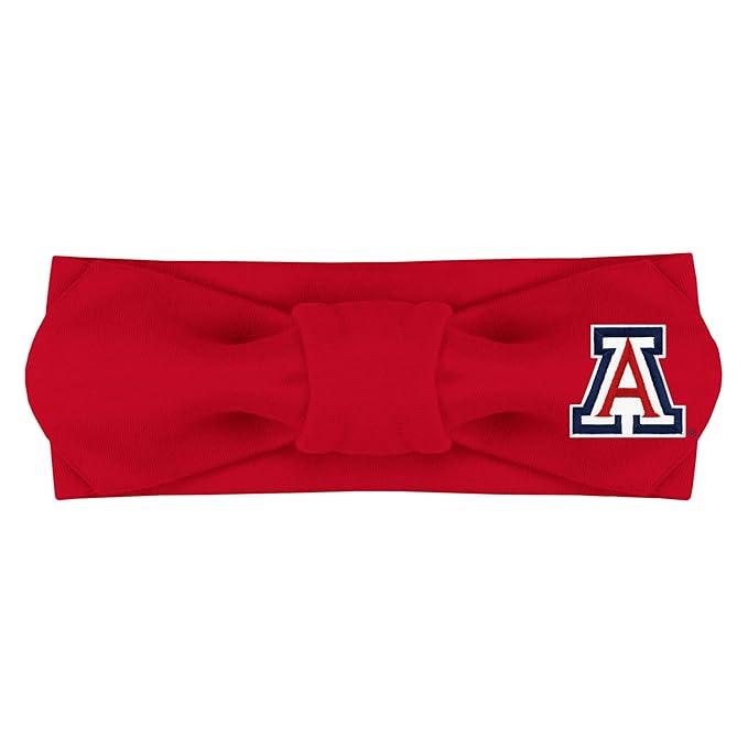 Creative Knitwear Arizona Wildcats Infant Girls Red Solid Hair Knot Headband Embroidered Logo - Size Newborn - 4T