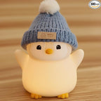 Penguin Night Light for Kids, Adorable Penguin Lamp with Hat, Food Grade Silicone Nursery Nightlight, Rechargeable/Dimmable/Timer,LED Squishy Novelty Animal Bedside Lamp,Funny Gifts for Boys
