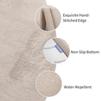 Play Mat for Babies Toddlers,1.3" Thick Elasti-Foam Anti-Fall Cushion Mat for Kids Room,28×72 Bedroom Bedside Rugs,Water-Repellent Soft Coral Velvet,Non-Slip(Beige)