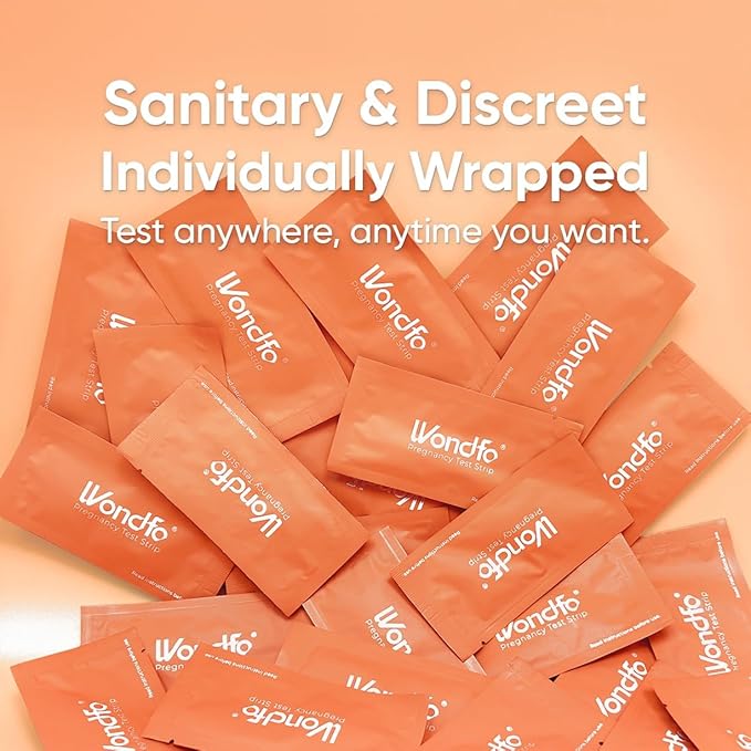 Wondfo 5mm Pregnancy Test Strips - HCG Detection 25 MIU/ml, Home Test of Reliable Result - 10 Count