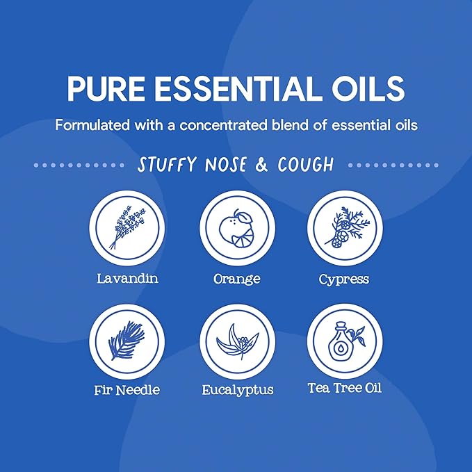 Oilogic Stuffy Nose & Cough Essential Oil Vapor Bath for Babies & Toddlers - Gentle Baby Bath Essentials – Pediatrician-Tested & Safe for Babies, 12.9 Fl Oz