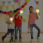 ArtCreativity Lollipop Glow Sticks for Kids - Set of 12 Spinner Light Up Sticks - Halloween Glow Stick Light Up Party Favors - Glow in The Dark Accessories