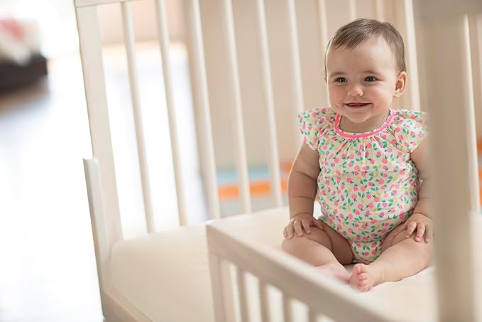 Naturepedic Organic Crib Mattress Sheet - Crib Fitted Sheet for Standard Crib Mattress - Soft and Breathable Cotton Crib Sheet - Ivory - 52"x28"