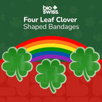 BioSwiss Bandages, 4 Leaf Clover Shaped Self Adhesive Bandage, Latex Free Wound Care, Fun First Aid Kit Supplies for Kids and Adults, 24 Count