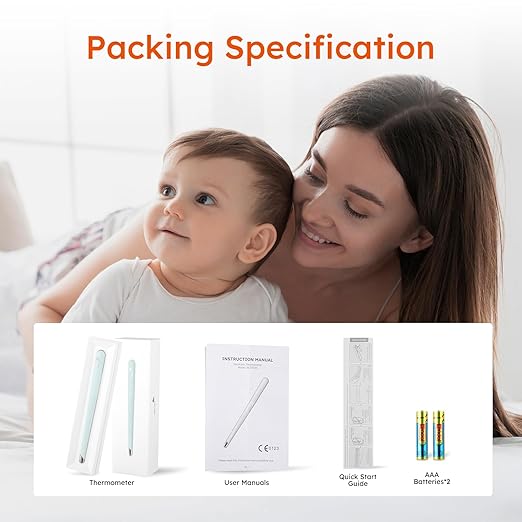 Thermometer for Adults and Kids, Medical-Grade Accurate Fast Reading Oral and Underarm Temperatures, Rechargeable Digital Thermometers with LED Display