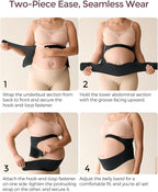 Momcozy Pregnancy Belly Band, CozySupport Ergonest Maternity Belly Band, Invisible Pregnancy Belt for Back, Abdomen, Waist