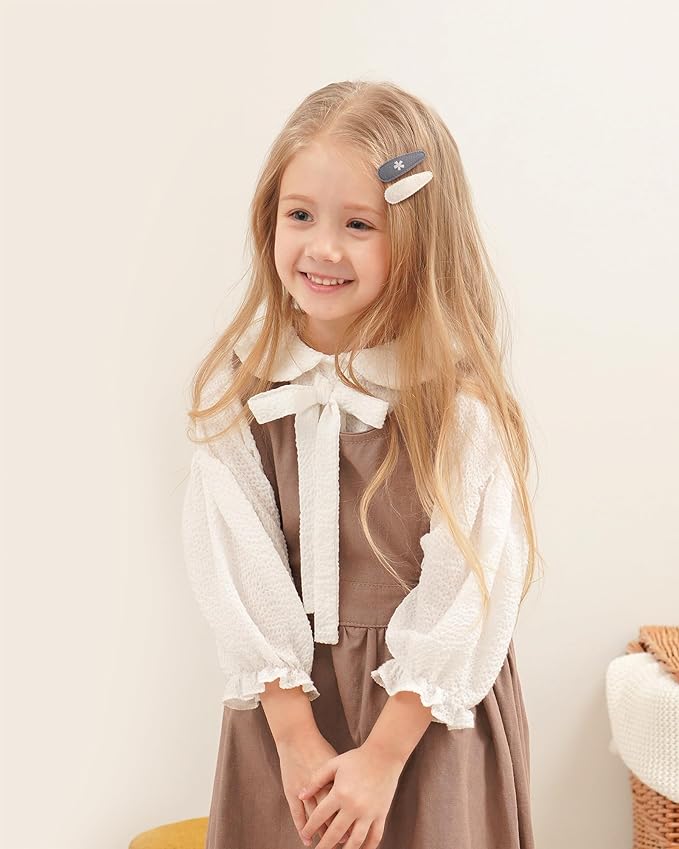 doboi 40Pcs Toddler Hair Clips Baby Girl Hair Bows Clips Floral Print Non Slip Wrapped Snap Hairpins Flower Clips for Hair Barrettes Hair Accessories for Baby Toddler Girls Kids