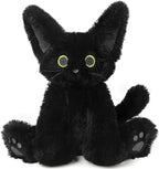 Cuckool Black Cat Stuffed Animals, Microwavable Stuffed Animals Heating Pad for Cramps, Pain Stress Relief, Heatable & Coolable Lavender Scented Cat Plush Toys for Anxiety, Women & Kids Bedtime