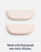 Lalo The Bib - Waterproof, Non-Toxic Silicone Baby Bib with Adjustable Neck Band & Silicone Food Pouch Catcher, Set of 2