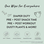 The Honest Company Clean Conscious Multi-Use Wipes | Hypoallergenic + Unscented for Sensitive Skin | Over 99% Water, Compostable, Plant Based, Baby Wipes | Geo Mood, 288 Count