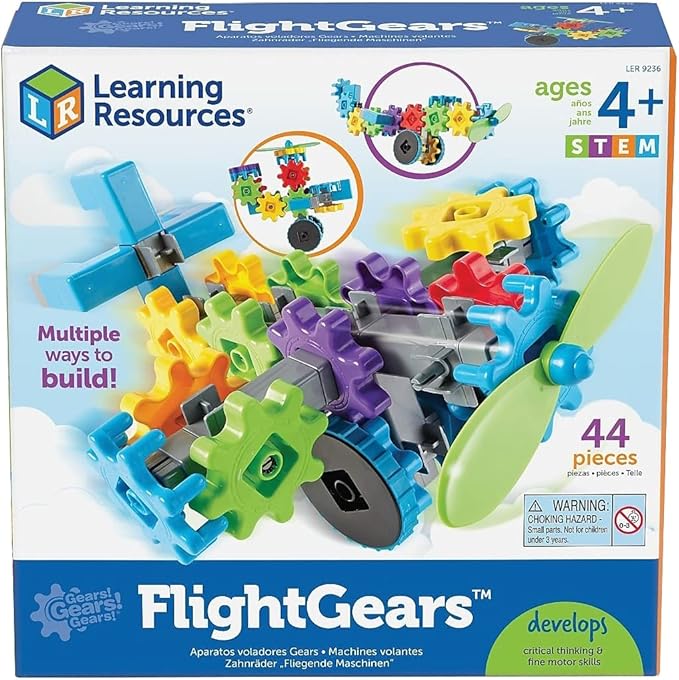 Learning Resources Gears! Gears! Gears! Flight Gears - 44 Pieces, Ages 4+ Gears Toy for Kids