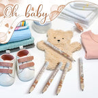 Tinlade 60 Pcs Bear Baby Shower Golf Pencils with Erasers Small Kids Sharpened Mini Pencils for School in Bloom Baby Shower Supplies