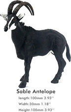 FUNSHOWCASE African Jungle Animals Sable Antelope Toy Figure Realistic Plastic Figurine Height 4-inch