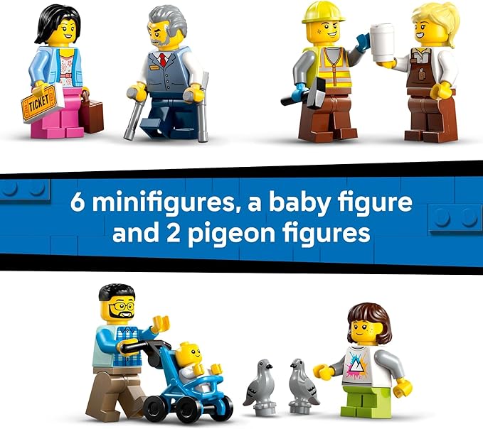 LEGO City Central Train Station Building Toy - Multi-Level Pretend Play Set for Boys & Girls, Ages 7+ - Building Blocks for Kids - Gift Idea for Christmas - 60469