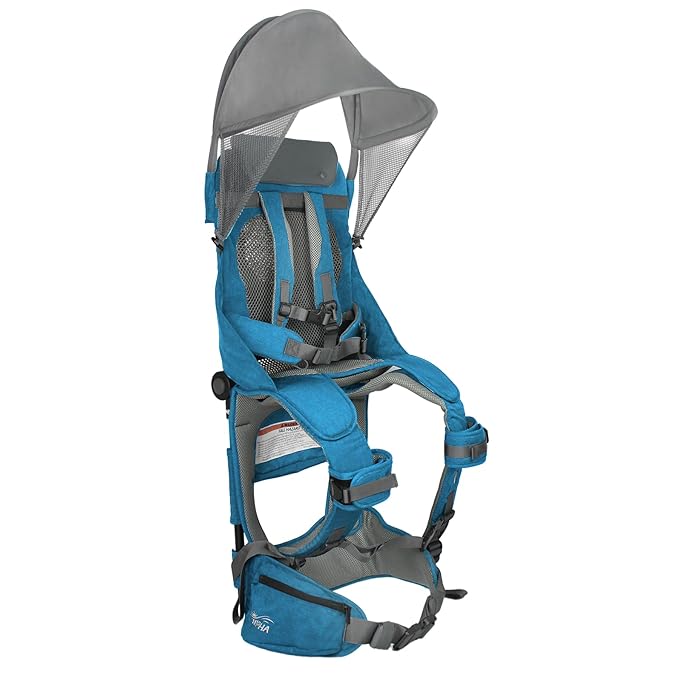 WIPHA Hiking Backpack Carrier, Lightweight Toddler Shoulder Carrier with Sun Shade, Foldable Frame, Breathable Mesh Backrest, Toddler Hiking Backpack for Kids 6 Months to 4 Years Old