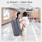 2 in 1 Portable Travel Crib for Toddler, Foldable Crib for Baby, Lightweight Playpen Collapsible Playard with Soft Mattress, Easy to Carry Baby Travel Bed for Outdoor, Indoor (Grey)