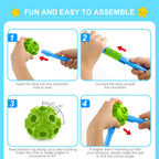 SpringFlower Fort Building Kit for Kids,STEM Construction Toys, Educational Gift for 3 4 5 6 7 8 9 10 11 12 Years Old Boys and Girls,Ultimate Creative Set for Indoor & Outdoors Activity,140 Pcs,Green