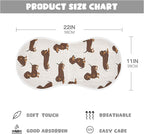 1 Pack Muslin Burp Cloths Dachshund Dogs Cute Cotton Baby Burp Cloths Soft Burping Cloth Absorbent Spit Up Rags for Newborn Babies 22x11 Inch