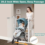 40.5" Extra Tall Baby Gate for Doorways, Extra Wide 60.3"-62.9" Large Dog Pet Gate for Stairs Indoor Outdoor Adjustable Safety Child Toddler Gate Metal Puppy Barrier Walk Throughs for Kids, White